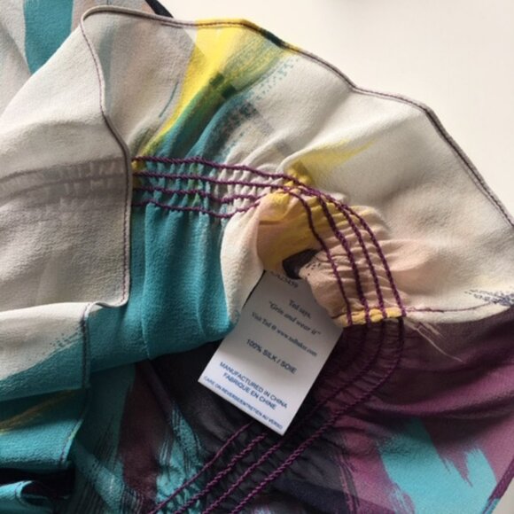 Ted Baker multicolored silk blouse size xs - Picture 11 of 12